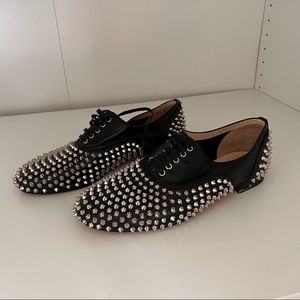 Christian Louboutin Black Freddy Lace Up Oxford. Eur 41